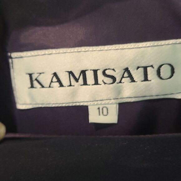 COPY - Size 10 Kamisato Lined Long Sleeve Black Dress With Ruffled Hem - Picture 2 of 4